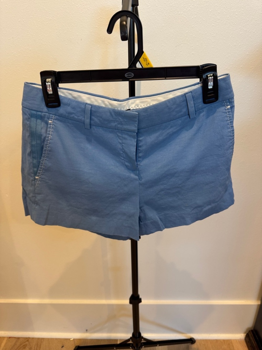 Elie Tahari Light Blue Cotton-Blend Women's Shorts